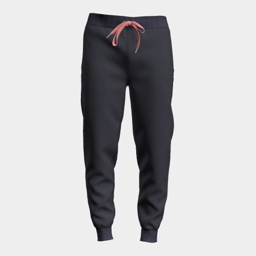 PRE ORDER | Men's Contrast Draw String Jogger with Rib - Navy/Pink