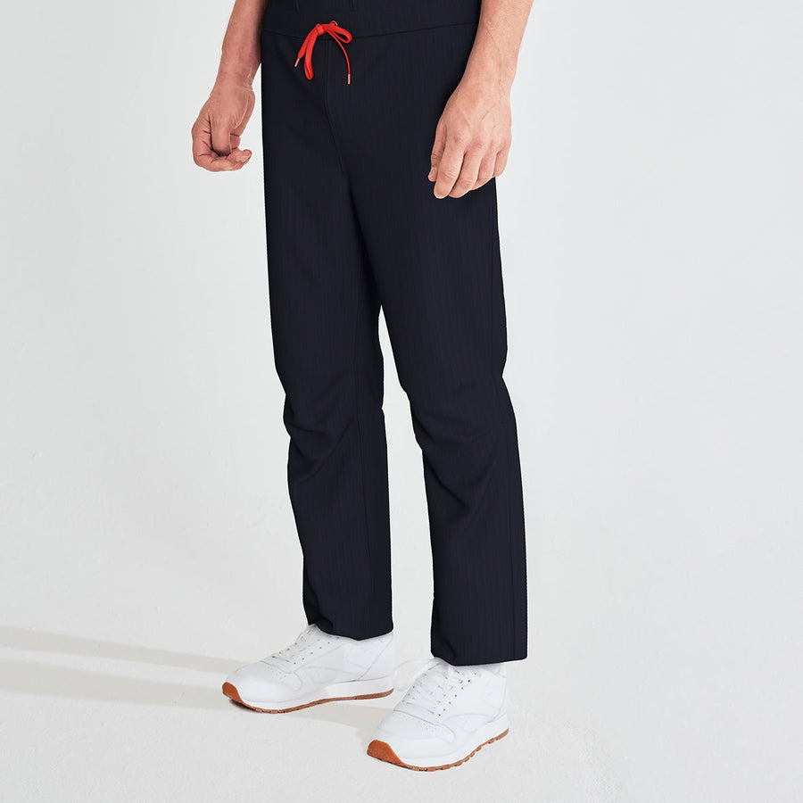 PRE ORDER | Men's Comfort Pants with Contrast Draw String - Black/Red