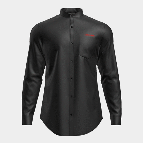 PRE ORDER | Men's Mandarin Collar Shirt - Black
