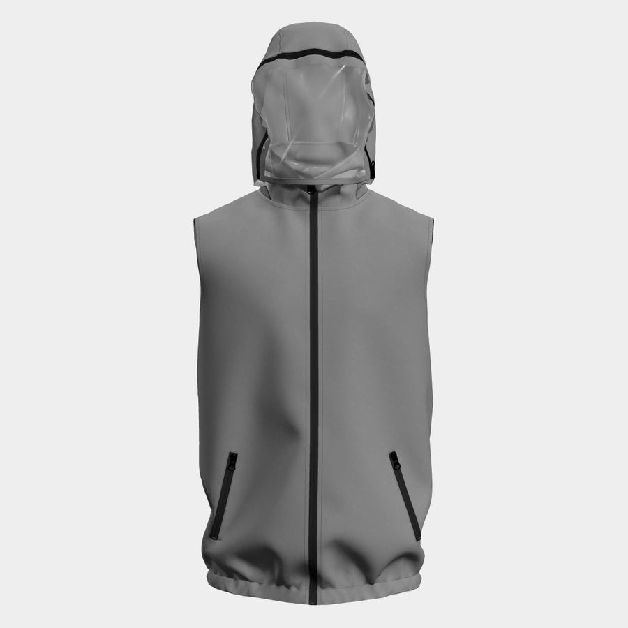 PRE ORDER | Unisex Hooded Vest with Mask - Slate