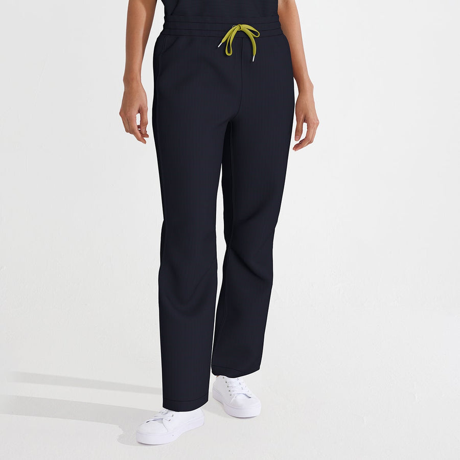 PRE ORDER | Women's Comfort Pants with Contrast Draw String - Black/Yellow