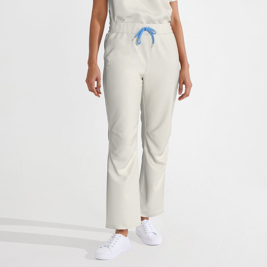 PRE ORDER | Women's Comfort Pants with Contrast Draw String - Off White/Blue