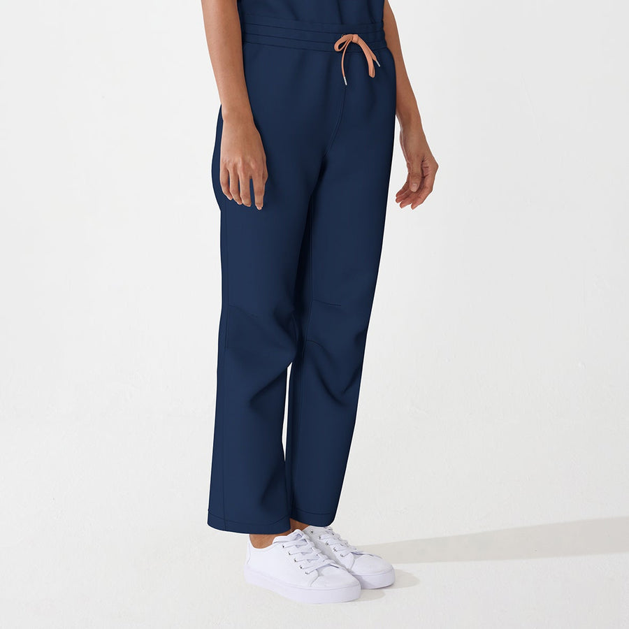 PRE ORDER | Women's Comfort Pants with Contrast Draw String - Navy/Pink