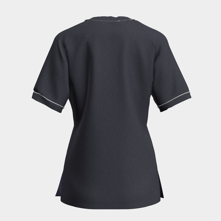 PRE ORDER | Women's V-neck Scrub with Contrast Piping - Navy