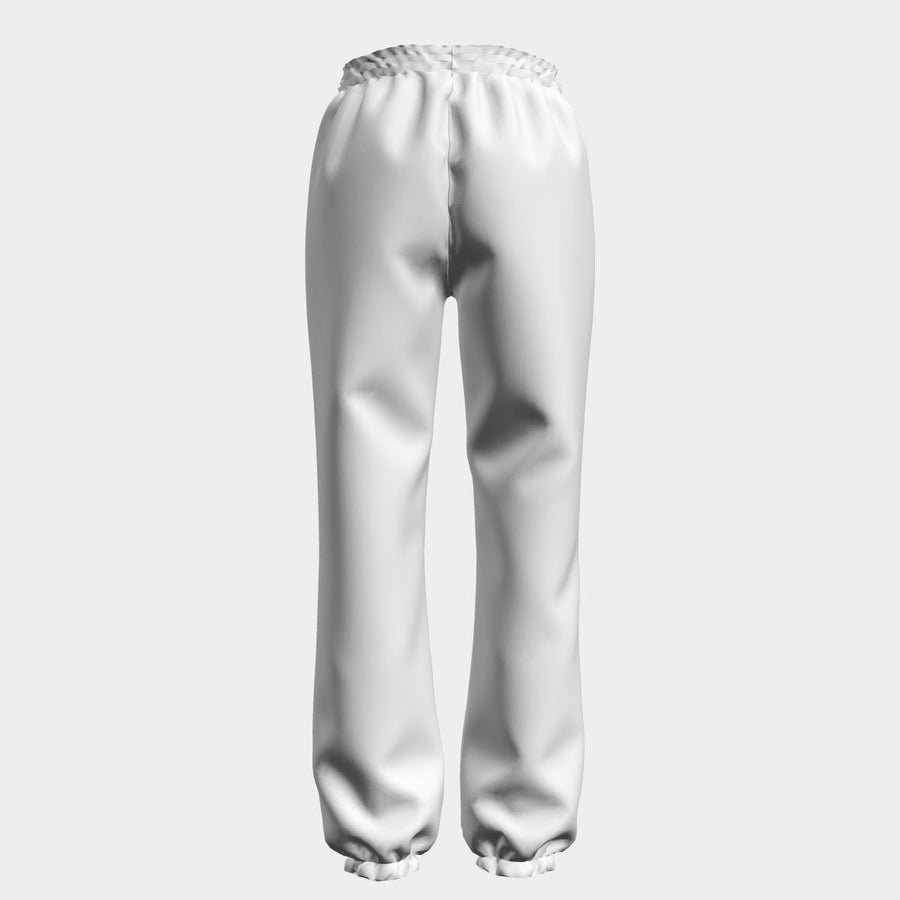 PRE ORDER | Women's Contrast Draw String Elastic Jogger - Off White/Burgundy